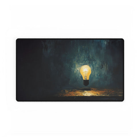 A Single Lightbulb Illuminating a Dark Room Symboli Gaming XXL Extended Desk Mat