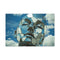 Mirror Fragments Forming a Face in Sky Stretched Canvas Wall Art