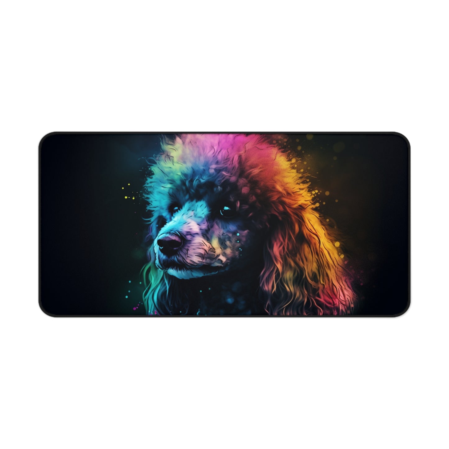 "Adorable Poodle Pup Desk Mat for Transforming Workspaces with Cute Design and Durable Construction"