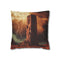 Desert Tower Carved from Lightning Double-Sided Square Cushion Cover