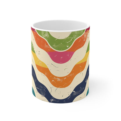 Retro Waves Coffee Mug - Brighten Your Day! | Mugs | 11 oz, Ceramic, Coffee Mugs, Home & Living, Kitchen, Mugs, Sublimation | Prints with Passion