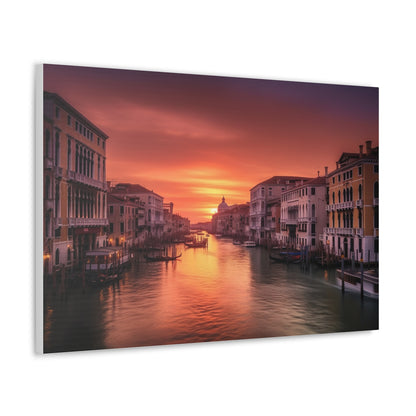 Vibrant Venice Sunset Canvas