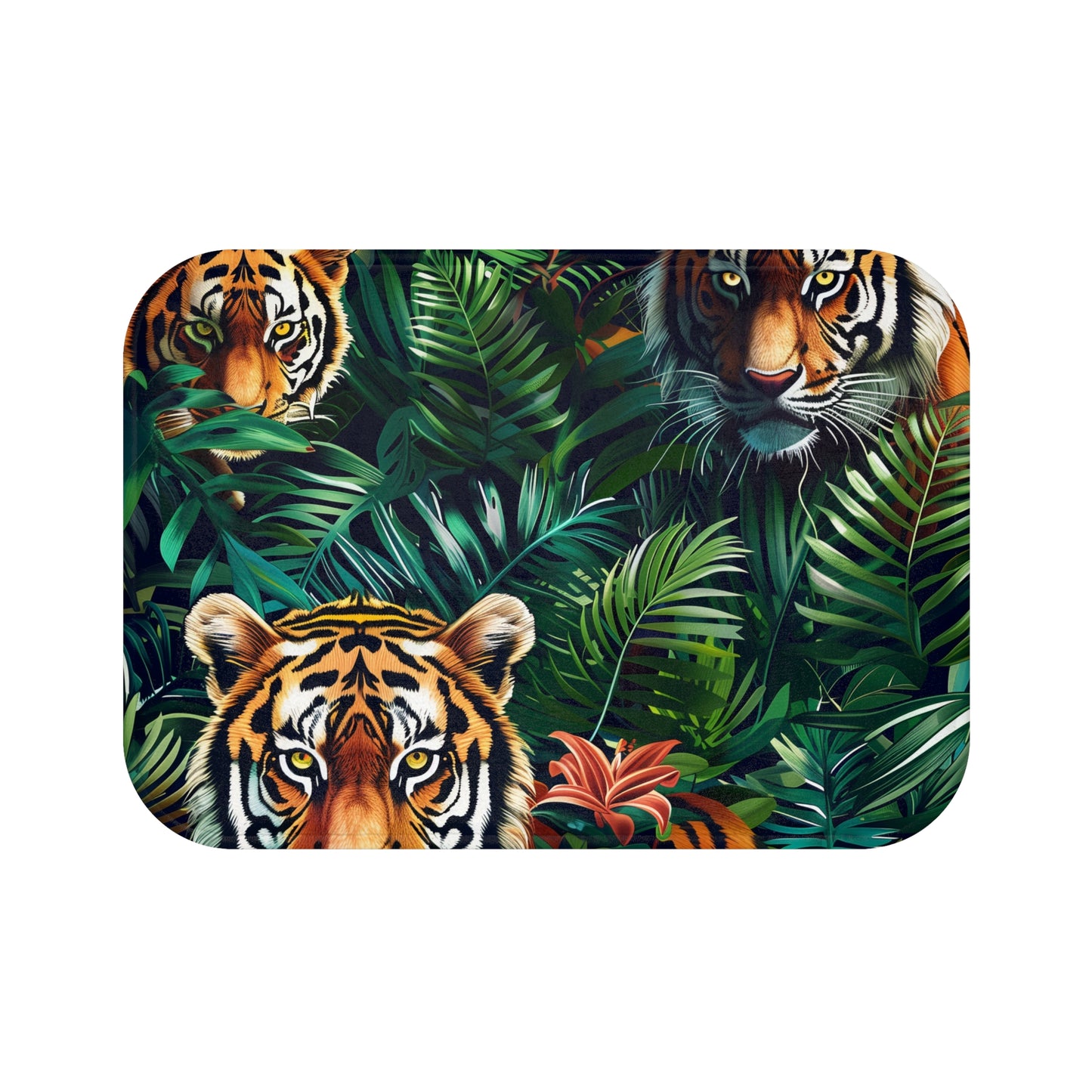 Tiger Jungle Safari Bath Mat | Bath Mats | Bath, Bathroom, Home & Living, Indoor, Sublimation | Prints with Passion