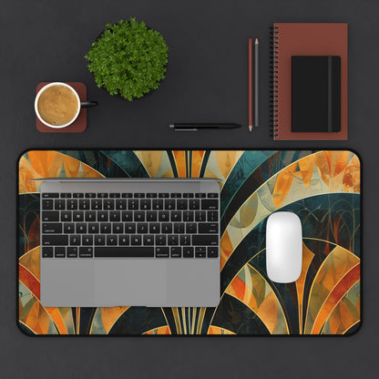 "Art Deco Desk Mat Collection - Elevate workspace with stunning abstract patterns for creativity and productivity"