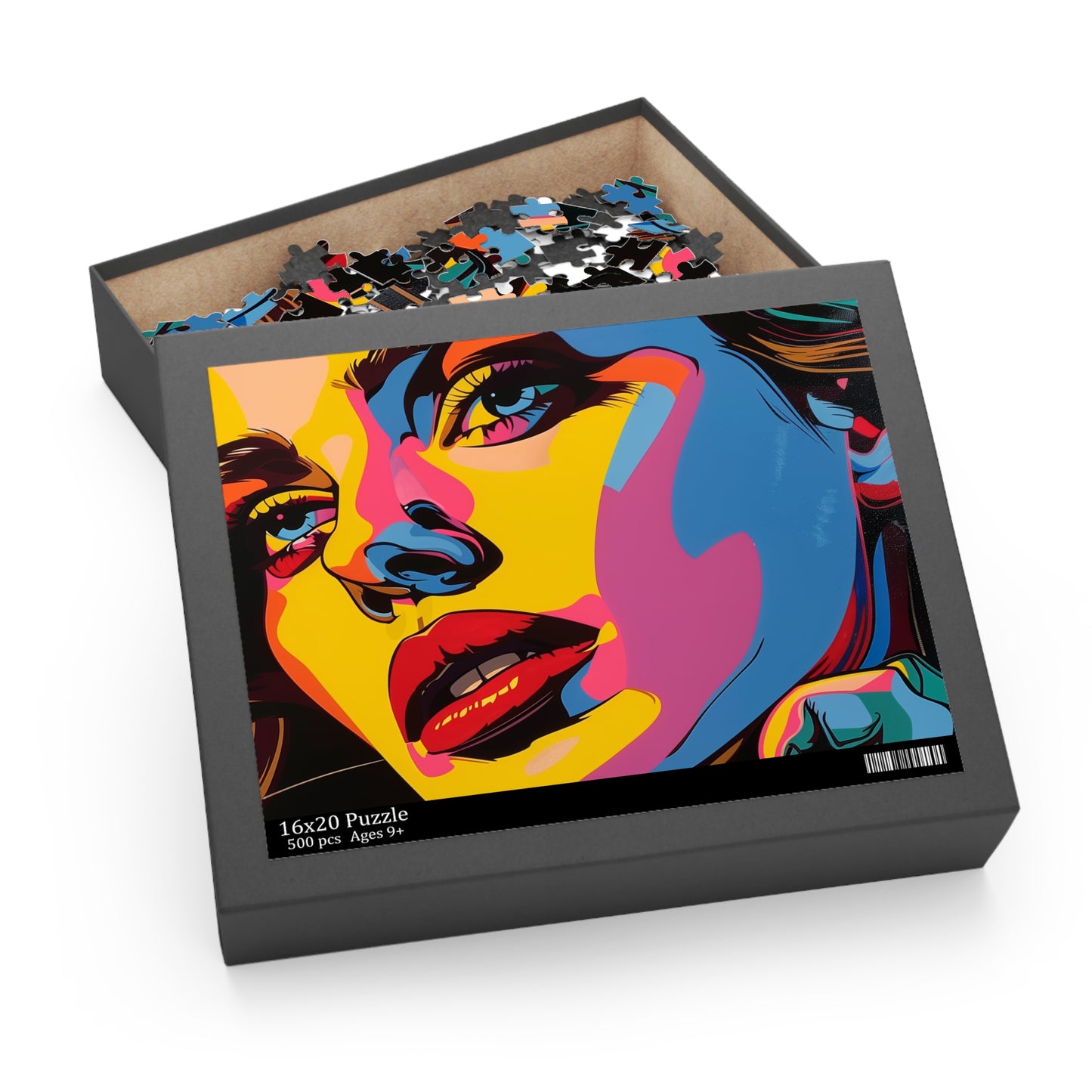 Colorful Pop Art Portrait Jigsaw Puzzle for Art Enthusiasts - Perfect Gift for Creativity Lovers