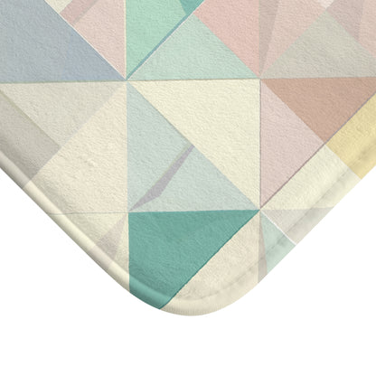 Soft Pastel Geometry Bath Mat