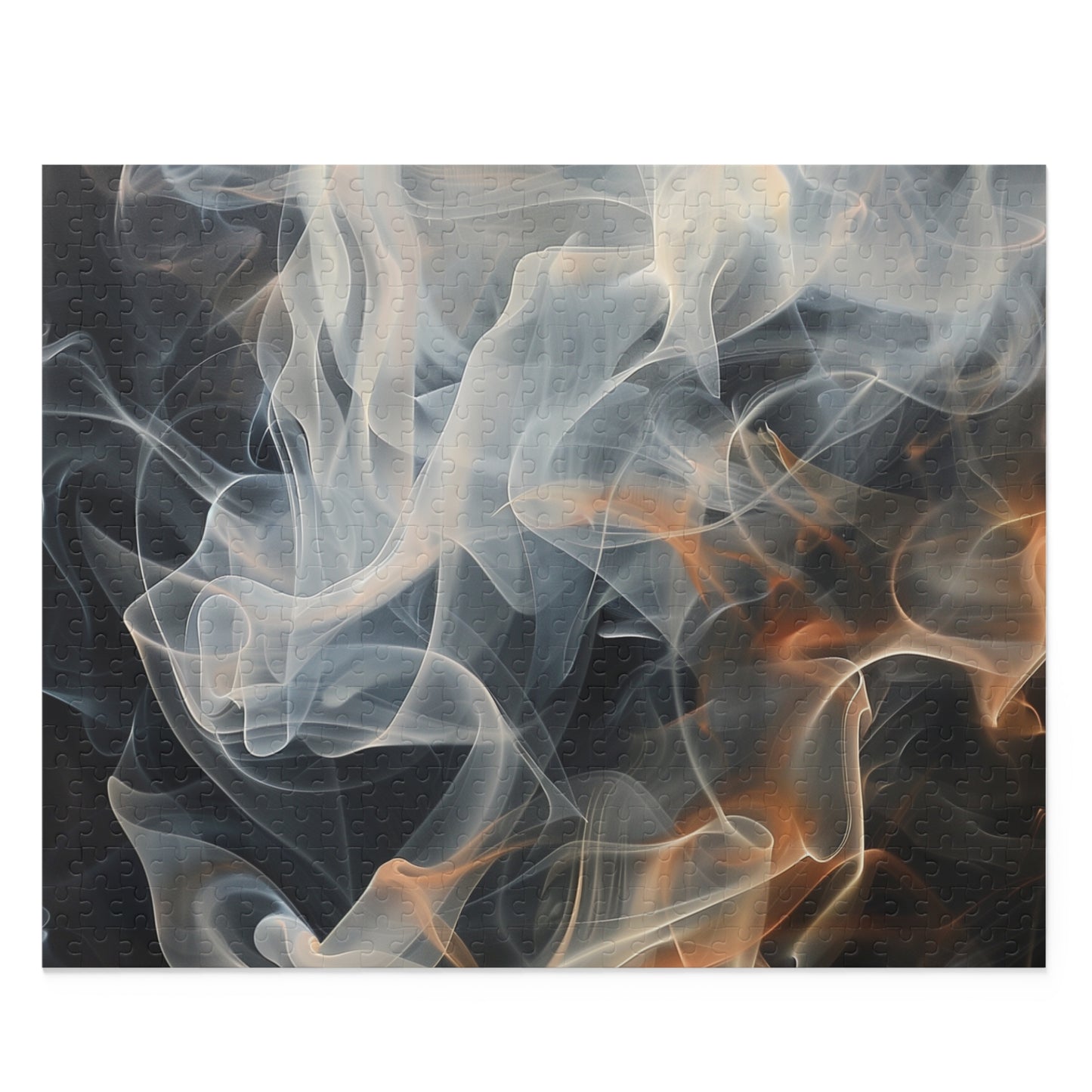 Intricate Smoke Art Jigsaw Puzzle - Vibrant colors and swirling patterns for a visually stunning challenge