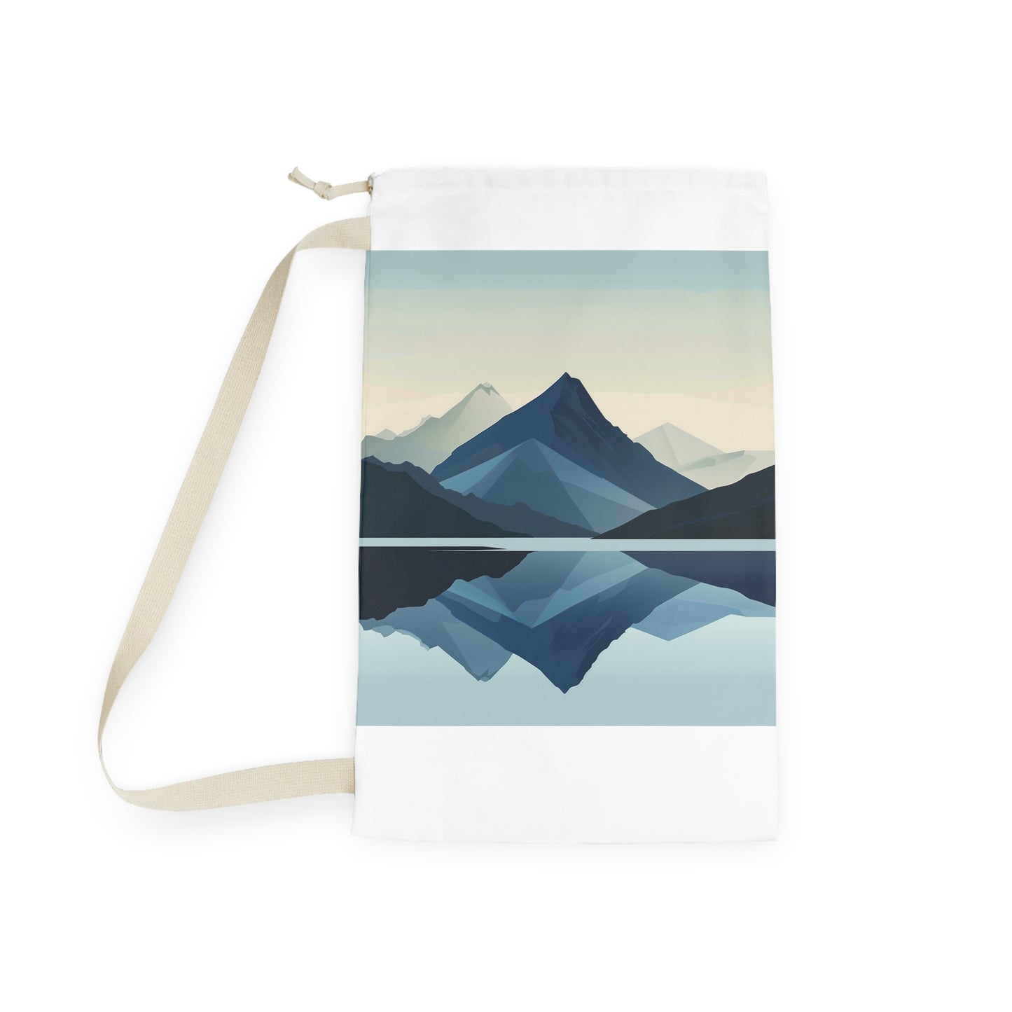 "Mountain landscape laundry bag for stylish organization"