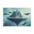 Floating Mountain Surrounded by Whales (Edition II) — Canvas Wall Art — Front Gallery-Wrapped Canvas View