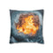 Frozen Planet with a Burning Core — 40×40 Cushion Cover — Front 40×40 cm Square Cushion View