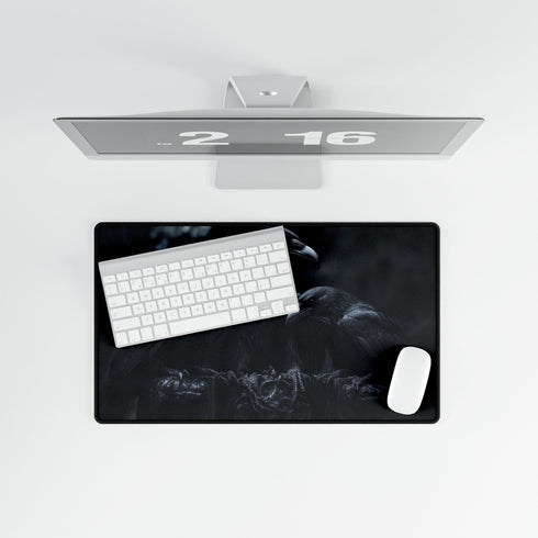 Gothic Throne with Ravens — XL & XXL Desk Mat — Product Detail View 8