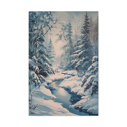 Winter Wonderland Lights Canvas: A Frosty Serenity | Canvas | Art & Wall Decor, Canvas, Fall Picks, Hanging Hardware, Home & Living, Indoor, Top Spring Products, Valentine's Day promotion | Prints with Passion