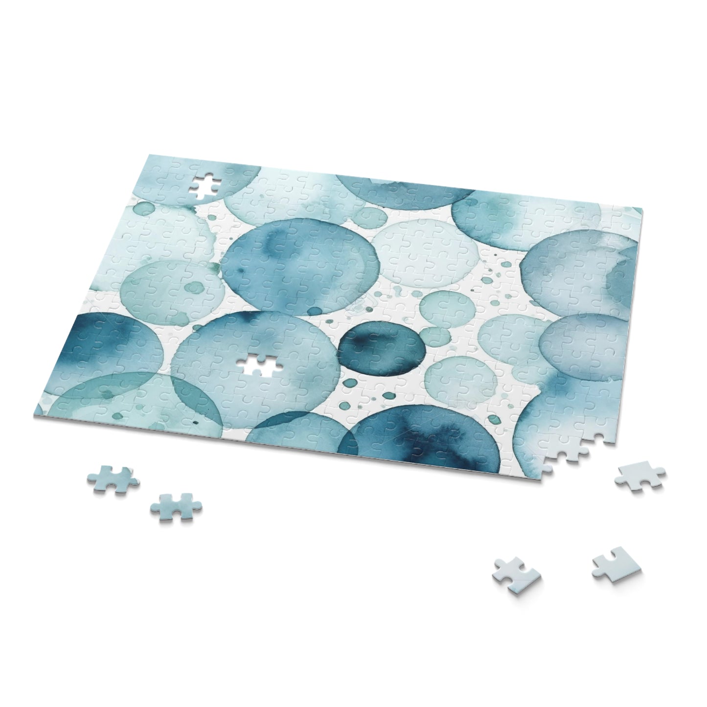 Ice Blue Eyes Jigsaw Puzzle - Mesmerizing watercolor eyes pattern for hours of captivating entertainment