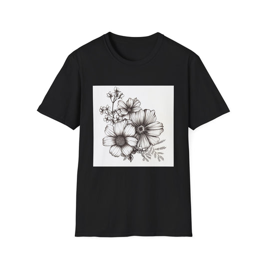 Blooming Brilliance: Hand-Drawn Floral T-shirt 
 Nature's Canvas: Hand-Drawn Botanical Symphony T-shirt 
 Whispering Petals: Hand-Drawn Floral Rhapsody T-shirt | T-Shirt | DTG, Men's Clothing, Regular fit, T-Shirts, Unisex, Women's Clothing | Prints with Passion