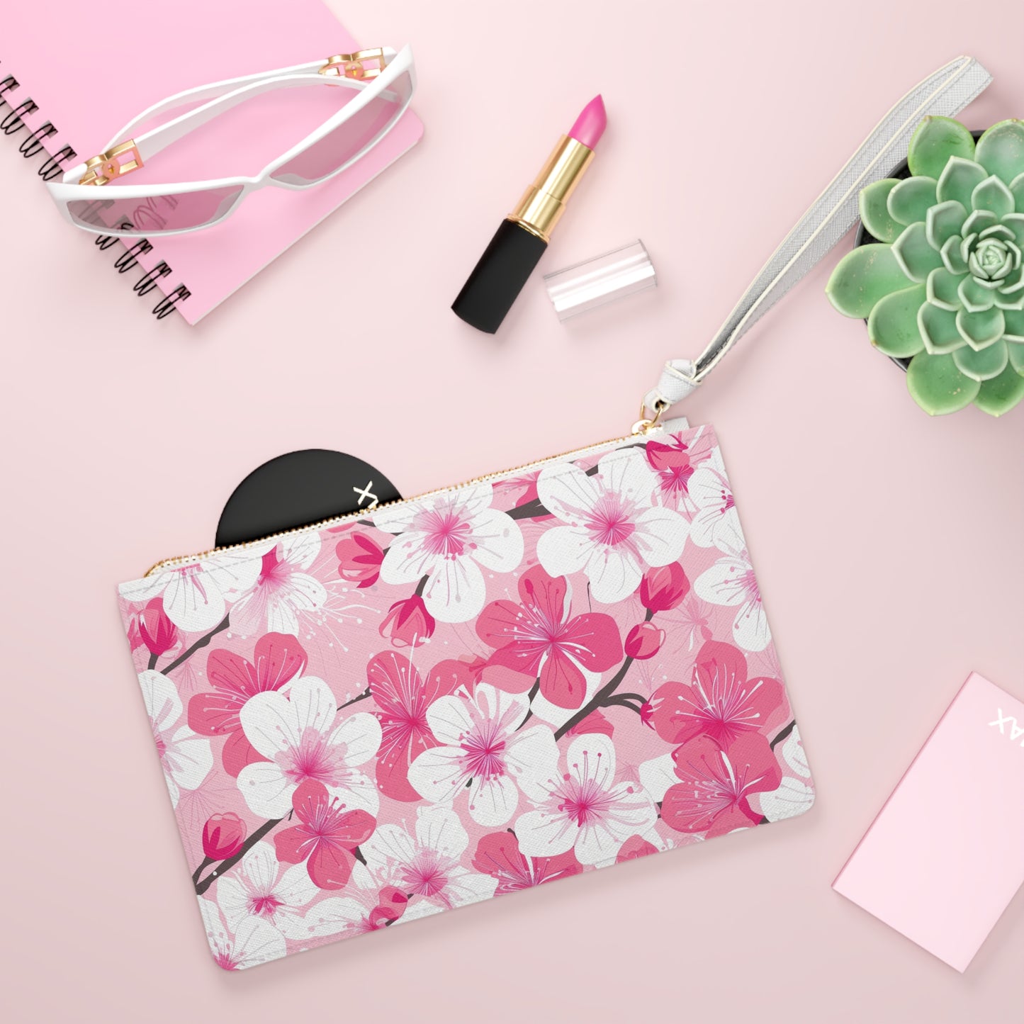 Cherry Blossom Pink Clutch Bag