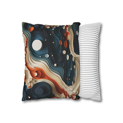 "Mike Ruiz Xuliban Amoeba Dreams Pillowcase - Hypnotic amoeba texture in vibrant circles, perfect for a stylish and comfortable bedroom. Great gift idea!"