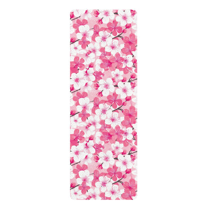 Cherry Blossom Yoga Mat: Pink & White Beauty