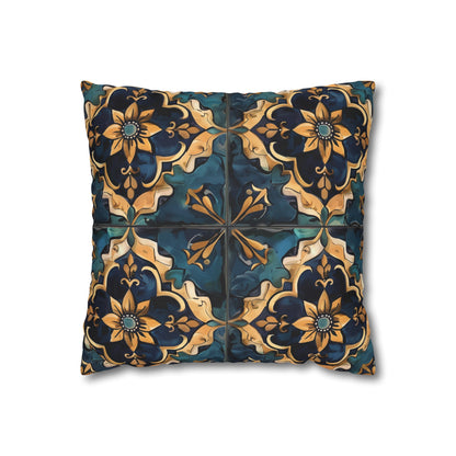 Artisan Tiles Pillow Case: Elegant seamless pattern inspired by traditional tile designs for stylish bedding decor.