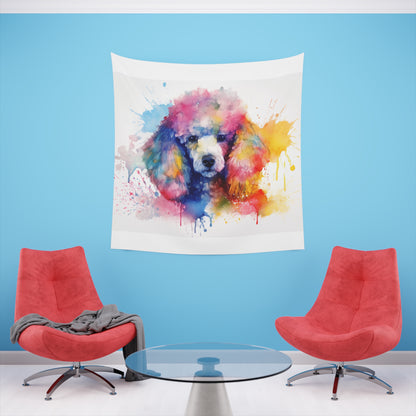 Poodle Perfection: A Tapestry of Grace | Wall Tapestry | All Over Print, AOP, Decor, Halloween, Home & Living, Home Decor, Indoor, Spring Essentials, Sublimation, Tapestry | Prints with Passion