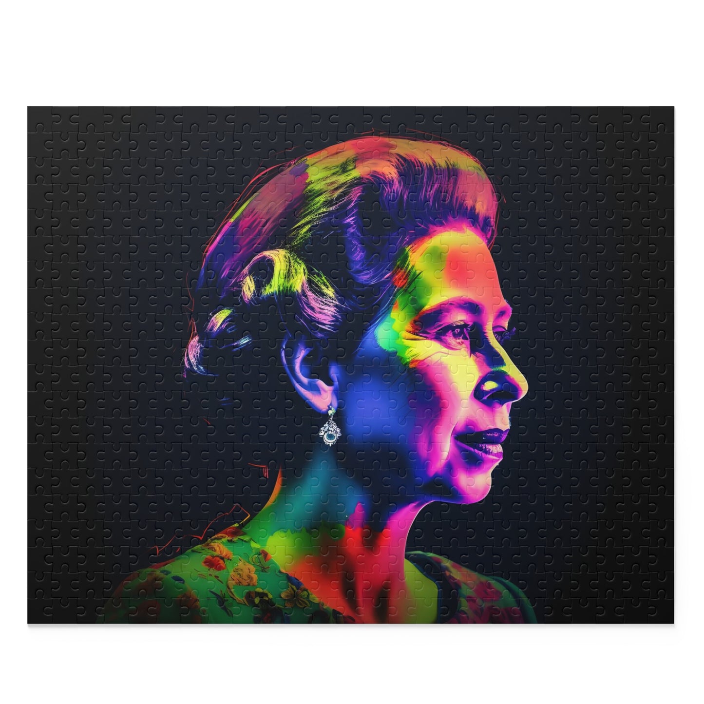 Neon Young Queen Elizabeth Puzzle | Puzzle | Back-to-School, Fall Picks, Games, Holiday Picks, Home & Living, Puzzles, TikTok, Valentine's Day, Valentine's Day Picks | Prints with Passion