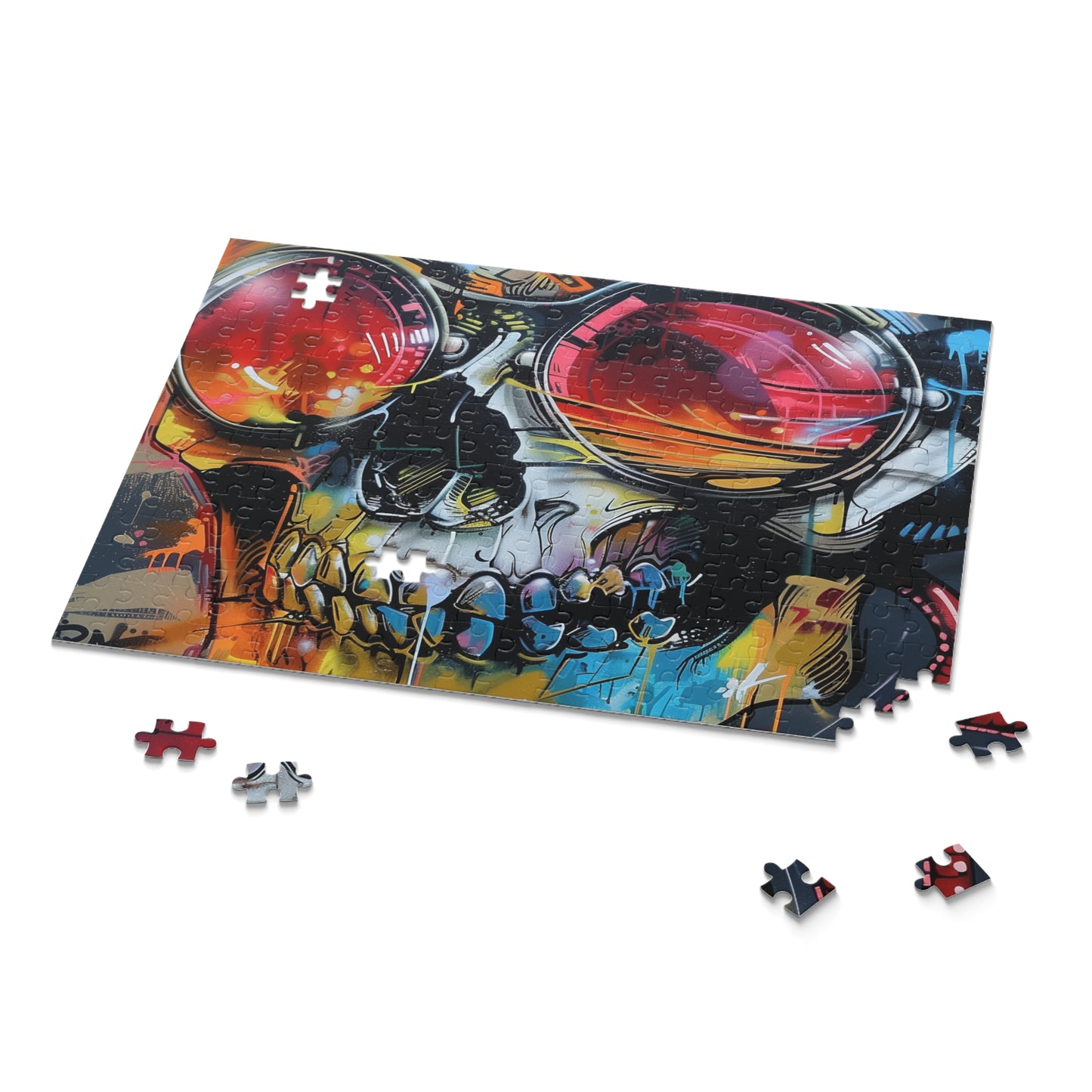 Colorful graffiti street art jigsaw puzzle with vibrant urban artwork and intricate details, perfect for art lovers and puzzle enthusiasts.