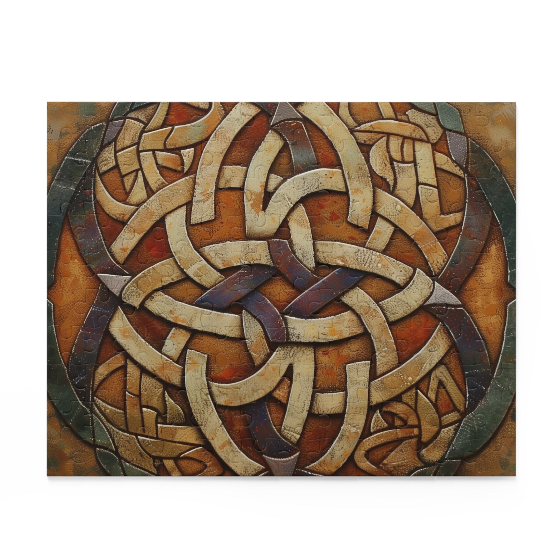 Intricate Celtic Knot Jigsaw Puzzle - Colorful braided patterns for a challenging mind game