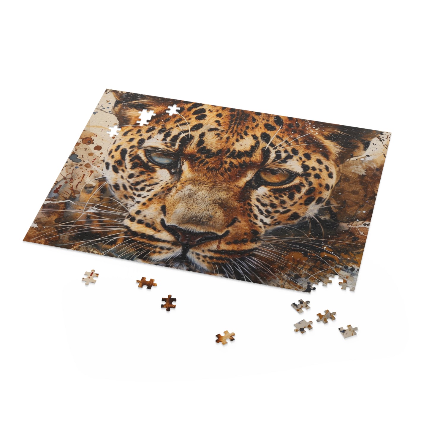 "Wild Cheetah Print Jigsaw Puzzle - Beautiful wildlife design for animal lovers and puzzle enthusiasts"