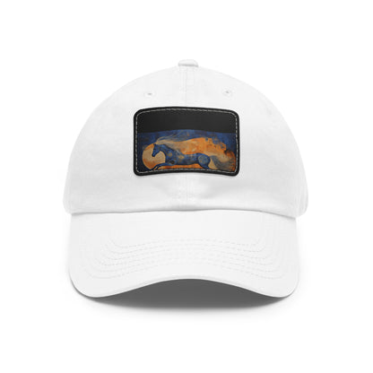 Gallop Through Abstract Art: Horsefull Body Textured Baseball Cap