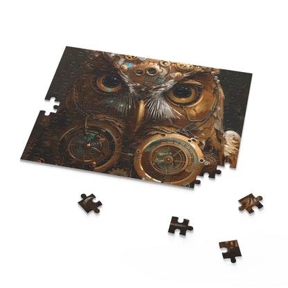 "Mesmerizing Steampunk owl jigsaw puzzle for fans of puzzles and Steampunk world"