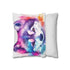 Cute Husky — 40×40 Cushion Cover — Soft Brushed Fabric Texture Close-Up