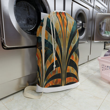 Abstract Deco Laundry Bag with Vibrant Art Deco Patterns for Stylish Laundry Organization