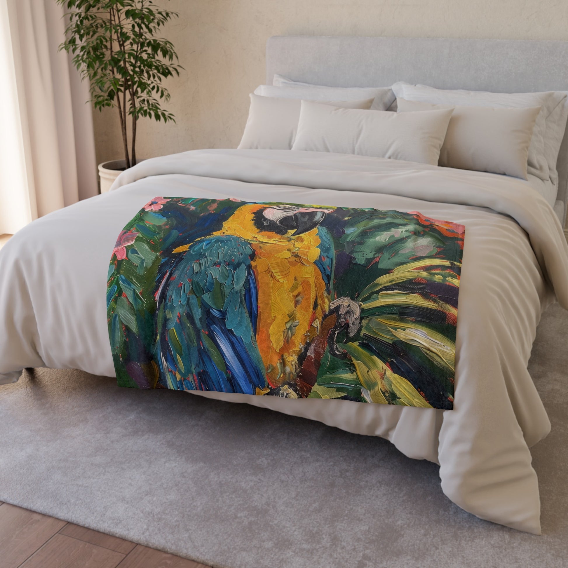 making it a perfect addition to your home decor. Wrap yourself in the beauty of the tropical vibes with this stunning blanket.

Luxuriously soft and stylish