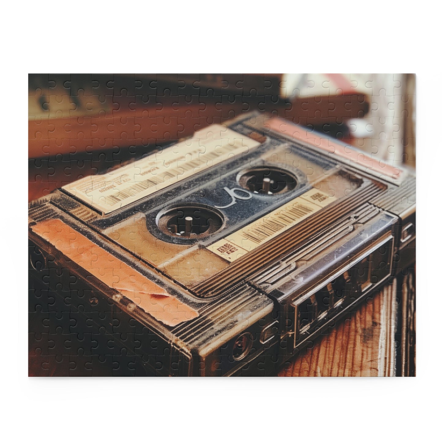 "Vintage Cassette Tape jigsaw puzzle with vibrant colors, perfect for music lovers and retro enthusiasts"