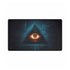 Glowing Eye in Pyramid with Circuit Lines — XL & XXL Desk Mat — Gaming & Workspace Desk Setup View