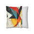 Abstract Geometric Shapes (Edition II) — Faux Suede Cushion Cover — Soft Brushed Fabric Texture Close-Up