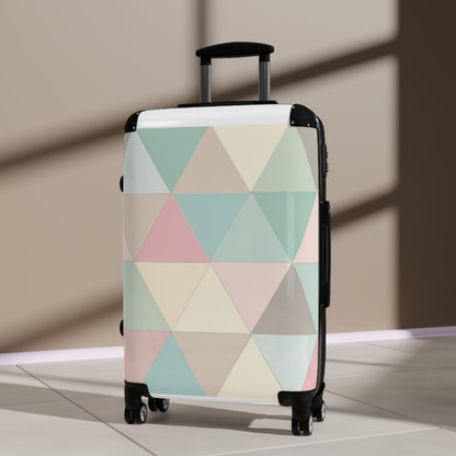 Travel in Style: Pastel Geometric Suitcase