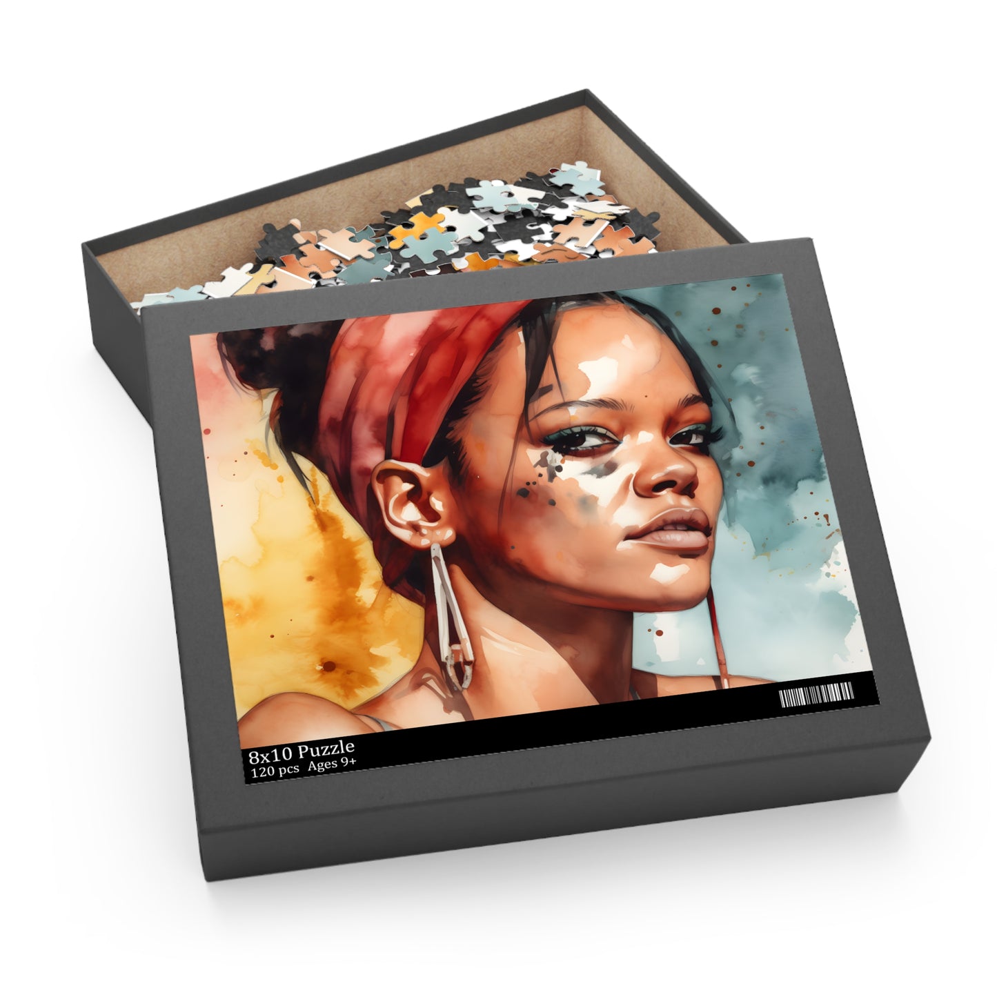 Rihanna Watercolor Upscaled Jigsaw Puzzle