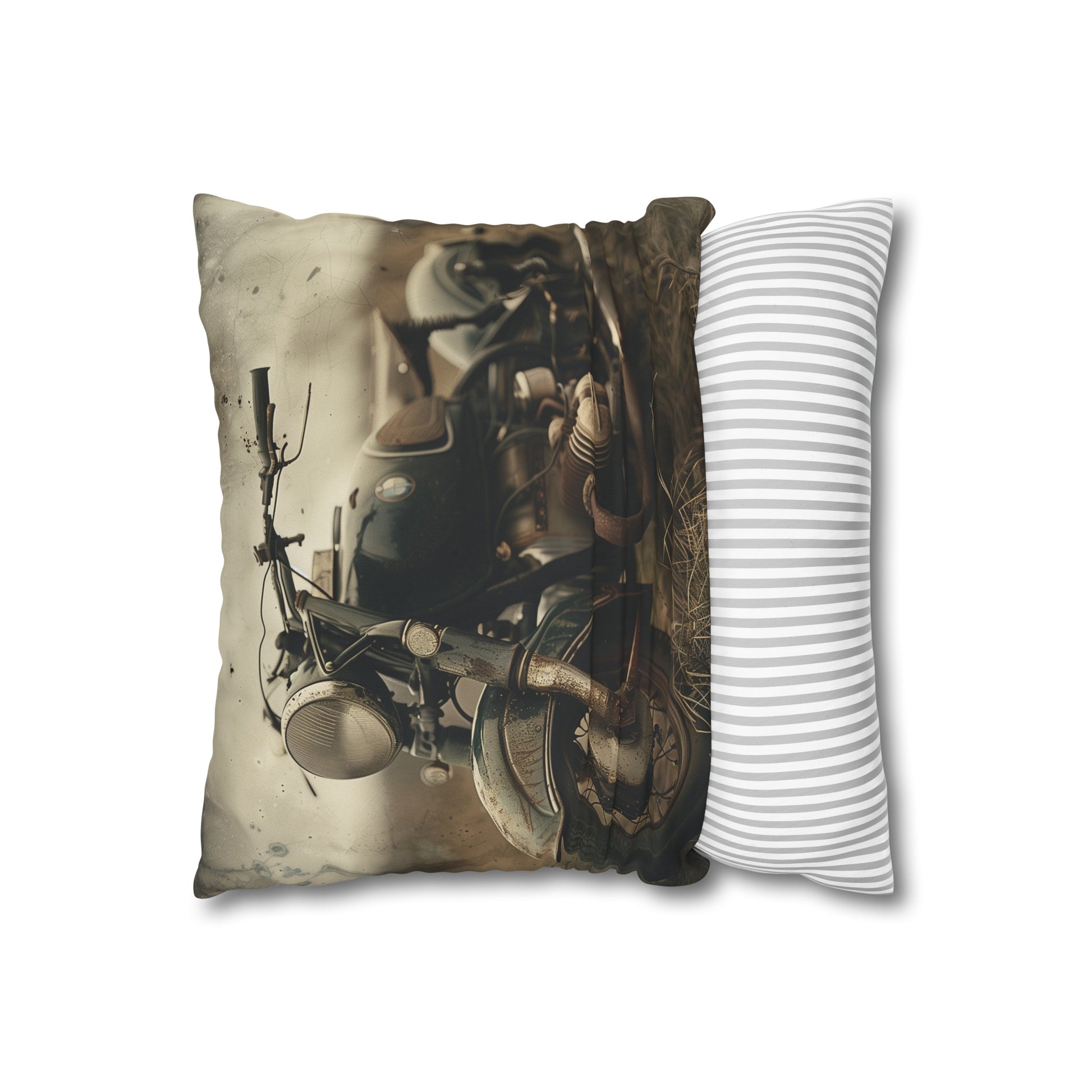 Vintage Rider Motorcycle Pillowcase - High-quality, comfortable, and stylish design perfect for all seasons. Makes a great gift for motorcycle enthusiasts. Add a touch of retro charm to your sleep space!