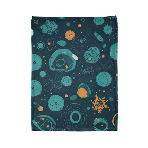 Deep Space Cosmic Nebula Seamless Plush Fleece Throw Blanket - View 4 | Prints With Passion