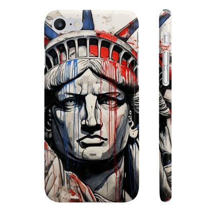 Abstract Americana Line Art Flag Phone Case - High-Quality and Stylish Design | Perfect Gift for All Seasons | Shop Now at BenCPrints