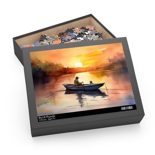 Fisherman Sunset Jigsaw Puzzle | Puzzle | Back-to-School, Fall Picks, Games, Holiday Picks, Home & Living, Puzzles, TikTok, Valentine's Day, Valentine's Day Picks | Prints with Passion