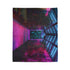 Space Garden in Glowing Greenhouse — Plush Fleece Throw Blanket — Product Detail View 7