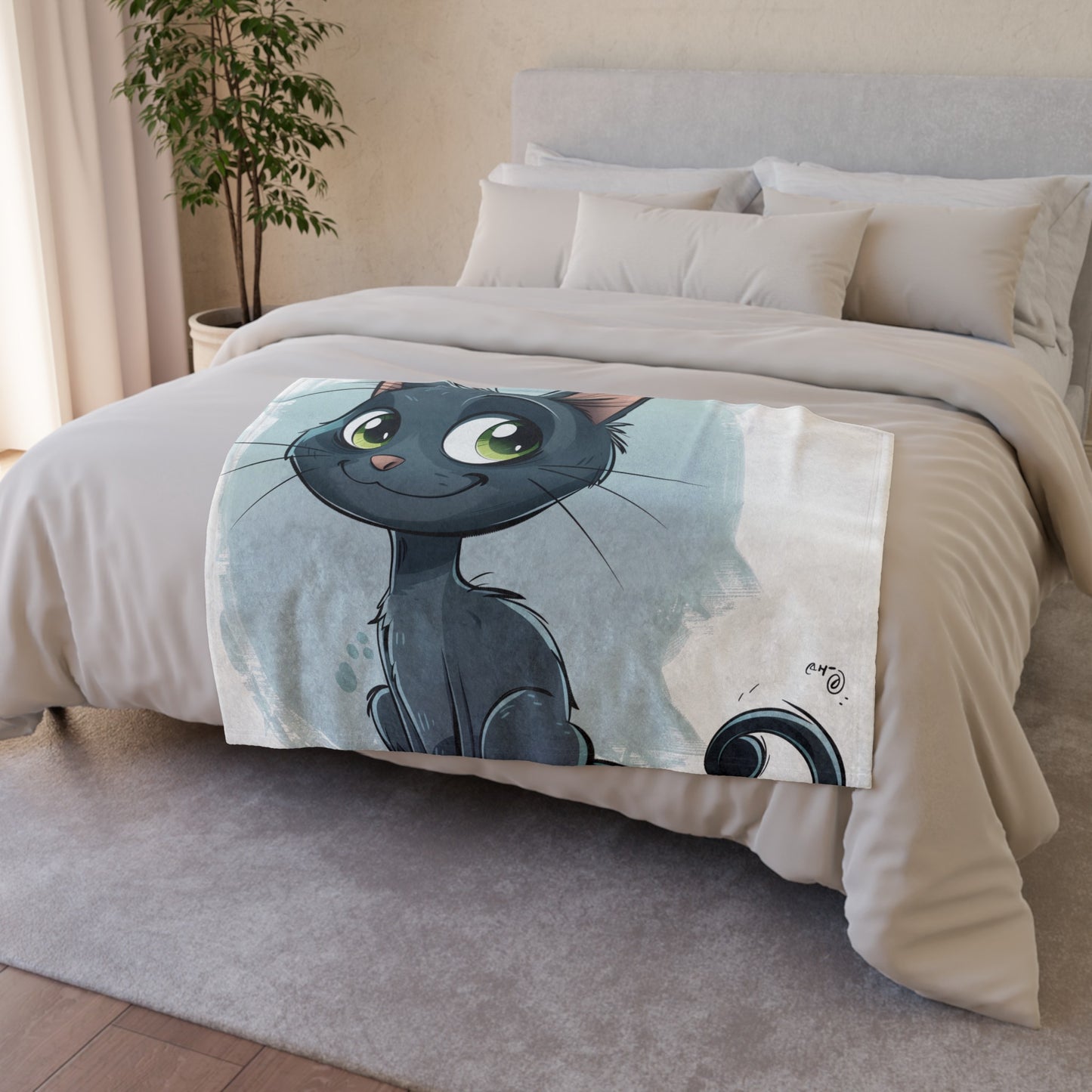 perfect for adding a touch of whimsy and feline charm to any room. Made with soft and cozy material