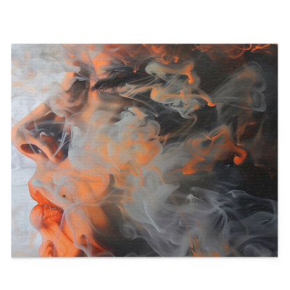 Abstract smoke art jigsaw puzzle for a relaxing and meditative experience