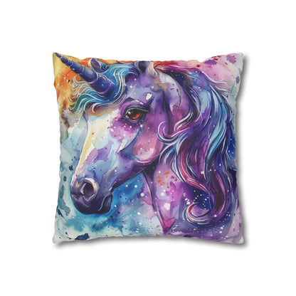 "Magical Unicorn Dreamland Watercolor Pillowcase - High-quality, stylish design perfect for all seasons. Makes a great gift. Shop now!"