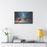 Paris Snowy Evening Streetlight Glow Stretched Canvas Wall Art - View 7 | Prints With Passion