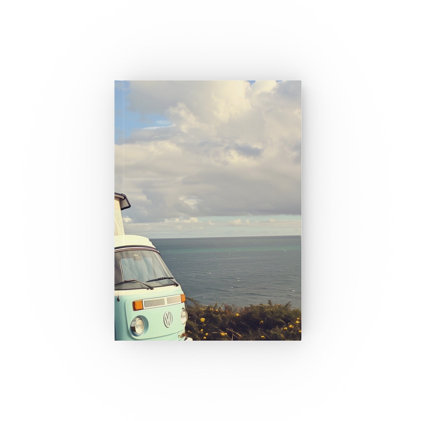 "Seaside Drives Retro Camper Journal - Perfect for Travel Memories and Sketching, High-Quality Material, Great Gift | BenCPrints"