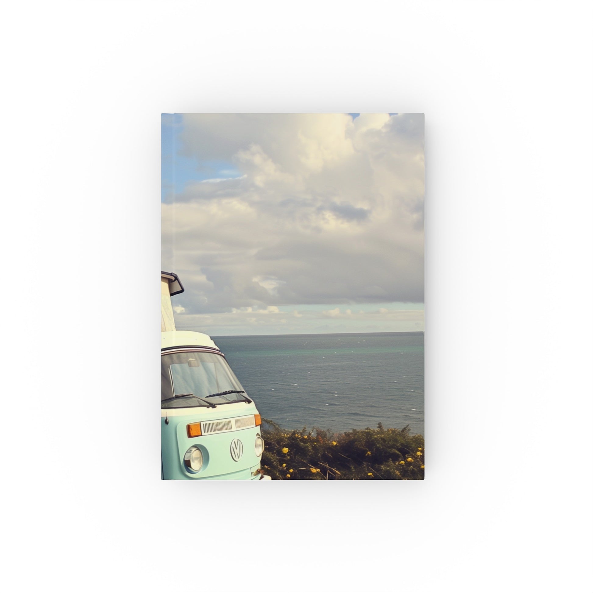 "Seaside Drives Retro Camper Journal - Perfect for Travel Memories and Sketching, High-Quality Material, Great Gift | BenCPrints"