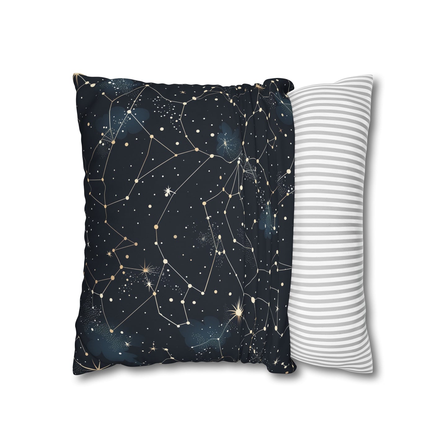 "Transform your bedroom with Cosmic Dream pillowcase - featuring seamless pattern of twinkling stars for a celestial oasis"