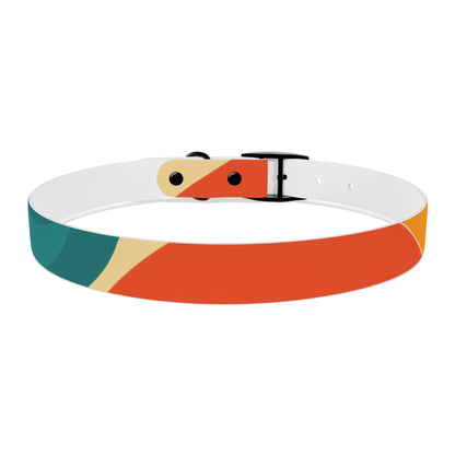 Retro Waves Dog Collar: Colorful & Vibrant Design